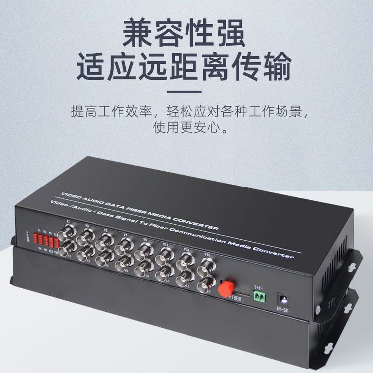 16路纯视频光端机桌面式