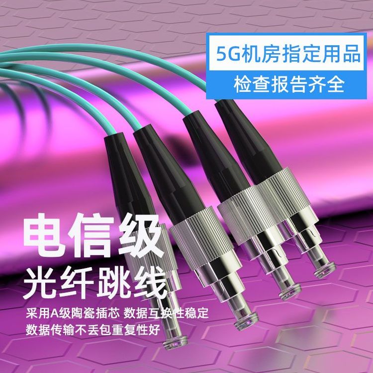 7、FC-FC万兆多模双纤光纤跳线